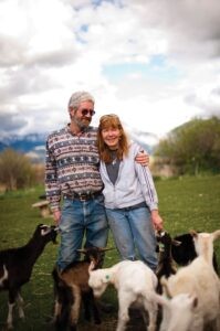 The Browns' Amaltheia Organic Dairy is nestled at the foot of Montana's Bridger Mountains.